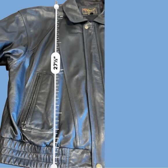 Reed Sportswear Men’s Leather Motorcycle Bomber Jacket Size 50 - Picture 10 of 13